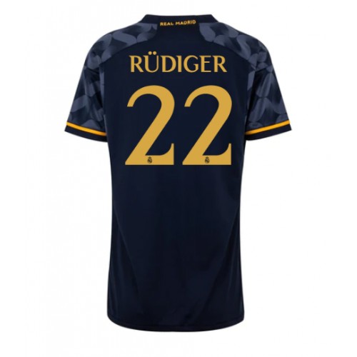 Maillot de foot Real Madrid Antonio Rudiger #22 Extérieur Femmes 2023-24 Manches Courte